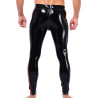 XRUB Latex Pantalon en latex Xrub avec Zip Avant/Arrière Noir-Rouge
